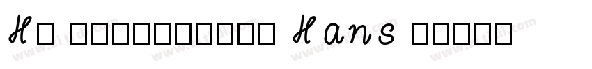HP Simplified Hans R字体转换
